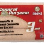 Simms 4704 General-Purpose Roller Refill, 3/8 in Thick Nap, 9-1/2 in L, Polyester Fabric Cover