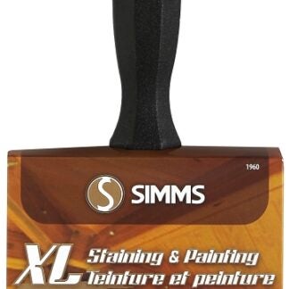 Simms 1960-100 Paint Brush, 4 in W, Stain Brush, 3-1/8 in L Bristle, Polyester Bristle, Non-Slip Handle