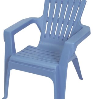 Gracious Living Kiddie Adirondack 11347-20PDQ Adirondack Chair, Resin Seat, Resin Frame, Blue Heaven Frame, 16 in W, 18 in D, 22.80 in H, 50lb capacity