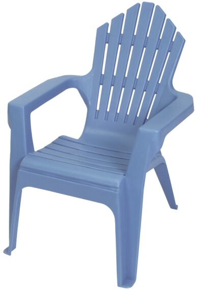 Gracious Living Kiddie Adirondack 11347-20PDQ Adirondack Chair, Resin Seat, Resin Frame, Blue Heaven Frame, 16 in W, 18 in D, 22.80 in H, 50lb capacity