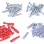 ProSource JL821083L Screw and Anchor Set, Screws: Zinc Plated, 60-Piece