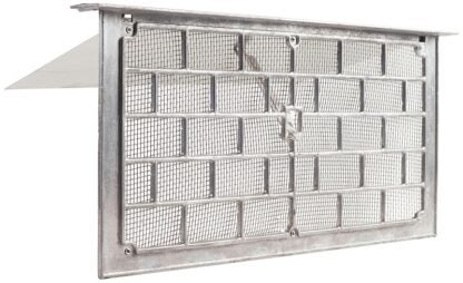 Master Flow LW1L Foundation Vent, 16 in W, 8 in H, 50 sq-in Net Free Ventilating Area, Aluminum Sells in Quantity of 12