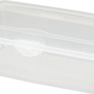 Sterilite 18058606 Storage Box, Plastic, Clear, 13-1/8 in L, 7-5/8 in W, 4-1/2 in H Sells in Quantity of 6