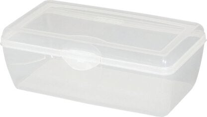 Sterilite 18058606 Storage Box, Plastic, Clear, 13-1/8 in L, 7-5/8 in W, 4-1/2 in H Sells in Quantity of 6