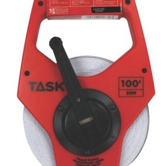 Task TS830 Open Reel Long Tape, 100 ft L Blade, 1 in W Blade, Steel Blade, ABS Case