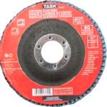 Task T13355 Flap Disc, 4-1/2 in Dia, 7/8 in Arbor, 80 Grit, Zirconia Alumina Abrasive