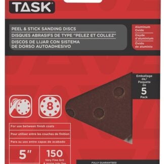 Task T13117 Sanding Disc, 5 in Dia, 150 Grit, Aluminum Oxide Abrasive