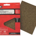 Task POX55060 Abrasive Sheet, 4-1/2 in W, 5-1/2 in L, 60 Grit, Medium, Aluminum Oxide Abrasive