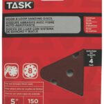 Task T13051 Sanding Disc, 5 in Dia, 150 Grit, Aluminum Oxide Abrasive, 8-Hole