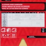 TASK Signature SAO16220 Sandpaper, 11 in L, 9 in W, Very Fine, 220 Grit, Aluminum Oxide Abrasive, Paper Backing Sells in Quantity of 50