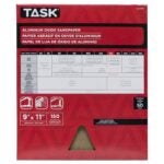 Task PAO15150 Sandpaper, 11 in L, 9 in W, Very Fine, 150 Grit, Aluminum Oxide Abrasive, Paper Backing Sells in Quantity of 50