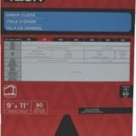 Task EMO5080 Sanding Sheet, 11 in L, 9 in W, Medium, 80 Grit, Emery Abrasive, Cloth Backing Sells in Quantity of 50