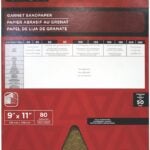 Task GA11080 Sandpaper, 11 in L, 9 in W, Medium, 80 Grit, Garnet Abrasive Sells in Quantity of 50