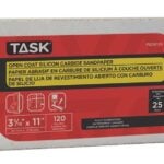 Task PSO6120 Drywall Sandpaper, 11 in L, 3-5/16 in W, 120 Grit, Fine, Silicone Carbide Abrasive Sells in Quantity of 25