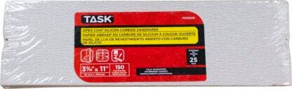 Task PSO6150 Drywall Sandpaper, 11 in L, 3-5/16 in W, 150 Grit, Very Fine, Silicone Carbide Abrasive Sells in Quantity of 25