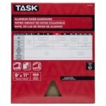 Task PREMIUM Series PAO15100 Sandpaper, 11 in L, 9 in W, Fine, 100 Grit, Aluminum Oxide Abrasive, Paper Backing Sells in Quantity of 50