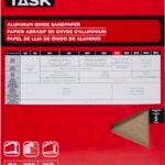 Task PREMIUM Series PA15150 Sandpaper, 11 in L, 9 in W, Very Fine, 150 Grit, Aluminum Oxide Abrasive, Paper Backing