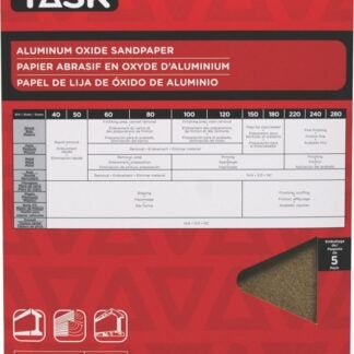 Task PREMIUM Series PA15500 Sandpaper, 11 in L, 9 in W, Aluminum Oxide Abrasive