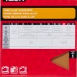 Task Garn-Alum Series PG14220 Sandpaper, 11 in L, 9 in W, Very Fine, 220 Grit, Aluminum Oxide Abrasive, 5/PK