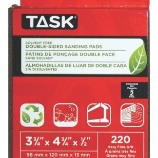 Task Eco Series SP64274 Sanding Pad, 220 Grit, Very Fine, 4-3/4 in L