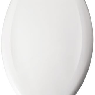 Mayfair Affinity Series 187SLOW-000 Closed-Front Toilet Seat, Elongated, Plastic, White, Easy Clean, Whisper Close Hinge