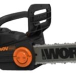 Worx WG385 Cordless Chainsaw, Tool Only, 4 Ah, 40 V, Lithium-Ion, 16 in L Bar, 3/8 in Pitch, Front, Rear Handle