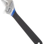 Vulcan JL149123L Adjustable Wrench, 12 in OAL, 1.04 in Jaw, Steel/Vinyl, Chrome, Non-Slip Handle