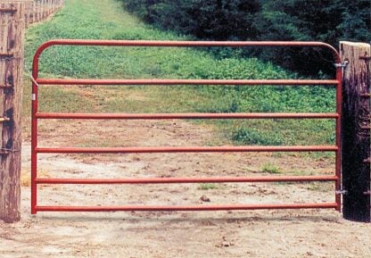 Behlen Country 40130081 Utility Gate, 96 in W Gate, 50 in H Gate, 20 ga Frame Tube/Channel, Red