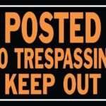 Hy-Ko Hy-Glo Series 813 Identification Sign, Rectangular, POSTED NO TRESPASSING KEEP OUT, Fluorescent Orange Legend Sells in Quantity of 12