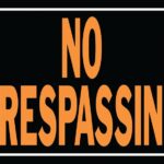 Hy-Ko Hy-Glo Series 804 Identification Sign, Rectangular, NO TRESPASSING, Fluorescent Orange Legend, Black Background Sells in Quantity of 12