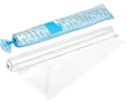 Polytarp 01-0048 Light-Duty Polyfilm, 50 ft L, 10 ft W, Polyethylene, Clear