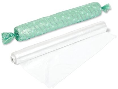 Polytarp 01-0129 Medium-Duty Film, 50 ft L, 10 ft W, Polyethylene, Clear