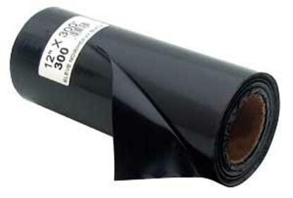 Polytarp 71-0441 Film, 300 ft L, 12 in W, 3.3 mil Thick, Polyethylene, Black