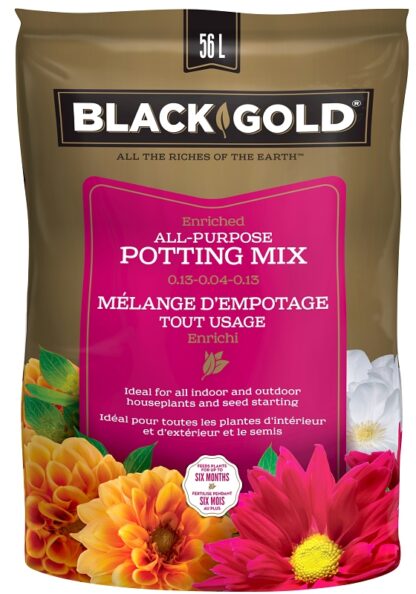 Black Gold 1410102.LT056P All-Purpose Potting Mix, 56 L