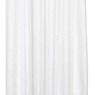 Zenna Home H21WW04 Shower Curtain, 72 in L, 70 in W, Polyester, White