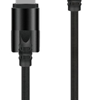 PowerZone T56-LIGHTNING Micro Charging Cable, PVC, Black, 3 ft L