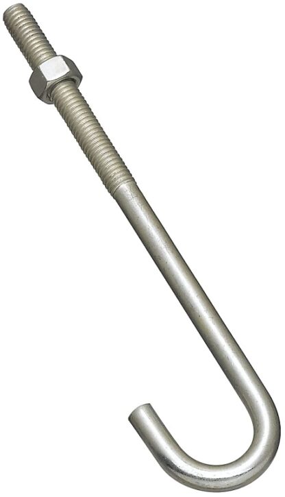 National Hardware 2195BC Series N232-967 J-Bolt, 3/8-16 Thread, 3 in L Thread, 7 in L, 225 lb Working Load, Steel, Zinc Sells in Quantity of 10