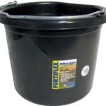 Fortex-Fortiflex FB-124 Series FB-124BX Bucket, 24 qt Volume, Rubber/Polyethylene, Black