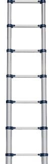 Metaltech E-LAD15T1 Telescopic Ladder, 19 ft H Reach, 250 lb, Aluminum, Blue