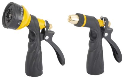 Landscapers Select 8910/8909 Spray Nozzle Set 2, Female, Zinc Alloy Aluminum Copper TPR Nylon, Black/Yellow