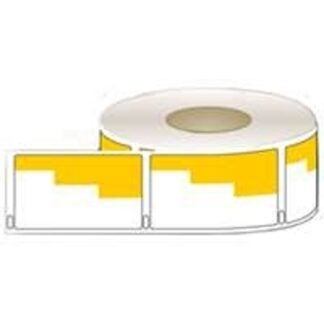 Centurion 30909 ORG Bin Label, 1-1/8 in L, 2 in W, White/Yellow Background