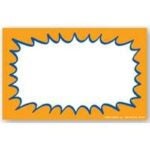 Centurion CRG338 Laser Starburst Sign, Orange Background, 5-1/2 in W x 3-1/2 in H Dimensions