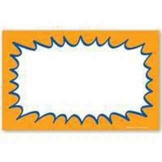 Centurion CZG938 Laser Starburst Sign, Orange Background, 5-1/2 in W x 3-1/2 in H Dimensions