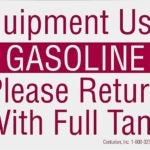 Centurion GAS23 Rental Decal, Gasoline, Vinyl, 2 x 3 in Dimensions