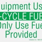 Centurion MIX23 Rental Equipment Decal, 2-CYCLE FUEL, Vinyl