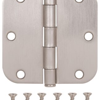 ProSource 20347SNX Door Hinge, Steel, Satin Nickel, Loose Pin, 180 deg Range of Motion, Screw Mounting