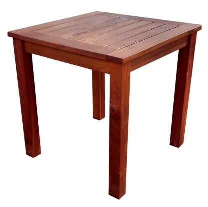 Seasonal Trends IP201-224 Patio Table, 450 mm W, 450 mm D, Mahogany Wood Frame, Square Table, Mahogany Wood Table