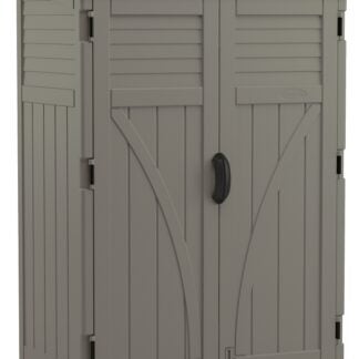 Suncast BMS5700SB Vertical Shed, 54 cu-ft Capacity, 4 ft 5 in W, 2 ft 8-1/2 in D, 5 ft 11-1/2 in H, Resin, Stoney