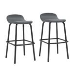 Suncast BMBS2PK Outdoor Bar Stool, 18 in W, 20-3/4 in D, 35-1/2 in H, Metal Frame, Gray Frame