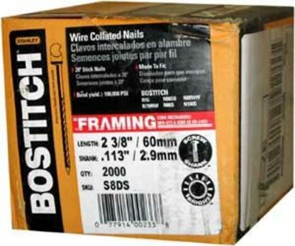 Bostitch S12DS-FH Framing Nail, 3-1/4 in L, 15 to 23 Gauge